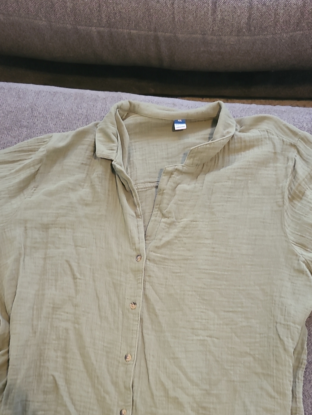 Old Navy Light Olive Button-Down Shirt